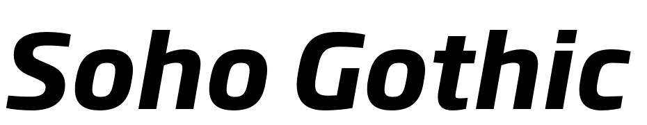 Soho Gothic Pro Bold Italic cкачати шрифт безкоштовно